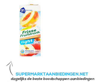 AH Frisse fruitdrank appel-perzik light aanbieding