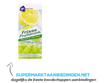 Plantkunde Talloos molen AH Frisse fruitdrank witte druif-citroen | Supermarkt Aanbiedingen