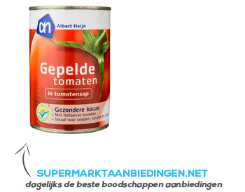 AH Gepelde tomaten aanbieding