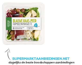 AH Groene salade blauwe kaas-peer aanbieding