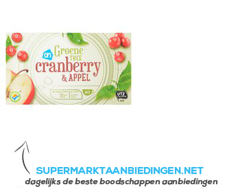 AH Groene thee cranberry & appel aanbieding