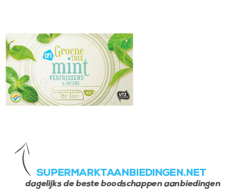 AH Groene thee mint verfrissend & intens aanbieding