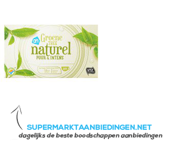 AH Groene thee naturel puur & intens aanbieding