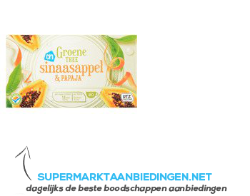 AH Groene thee sinaasappel & papaya aanbieding