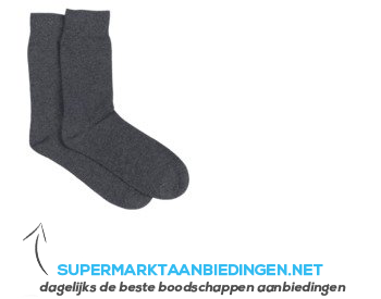 AH Herensokken antibact. antraciet mt 39-42 aanbieding