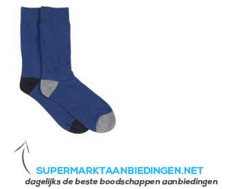 AH Herensokken blauw grijs maat 39-42 aanbieding