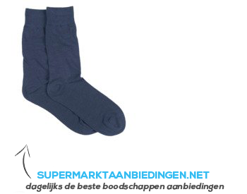 AH Herensokken naadloos blauw maat 39-42 aanbieding