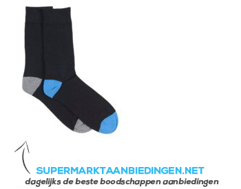 AH Herensokken zwart blauw maat 39-42 aanbieding