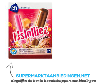 AH IJslolliez cola en framboos aanbieding