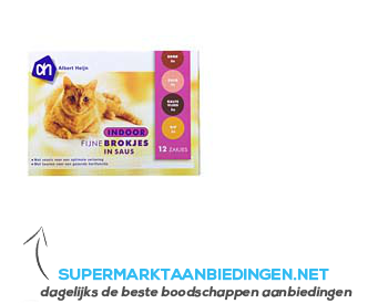 AH Indoor brokjes in saus (voor de kat) aanbieding