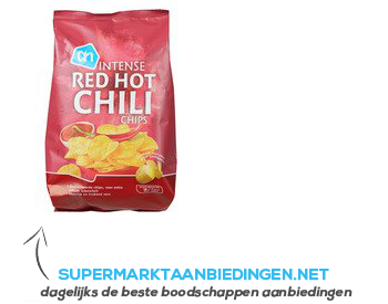 AH Intense red hot Chilli chips aanbieding