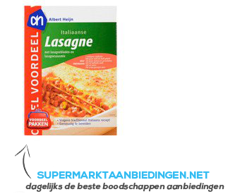 AH Italiaanse lasagne voordeel aanbieding