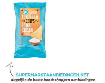 AH Knapperige tortilla chips sour cream aanbieding