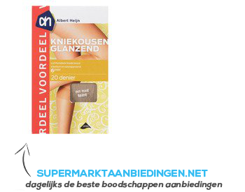 AH Kniekousen glans 20 denier huidskleurig aanbieding