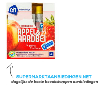 AH Knijpzakje appel-aardbei aanbieding