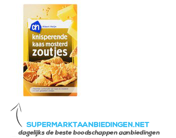 AH Knisperende kaas mosterd zoutjes aanbieding