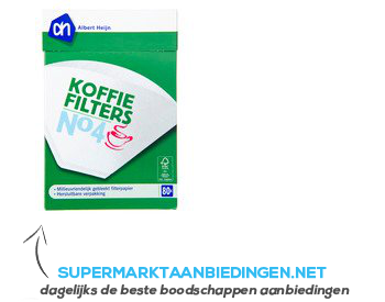 AH Koffiefilters wit nr. 4 aanbieding