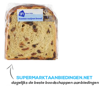 AH Krenten- en rozijnenbrood half