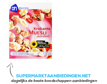 AH Krokante muesli aardbei/ yoghurt aanbieding