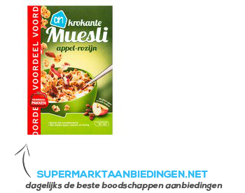 AH Krokante muesli appel-rozijn aanbieding