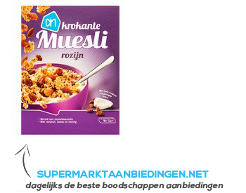 AH Krokante muesli rozijn aanbieding