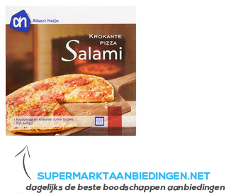 AH Krokante pizza salami aanbieding