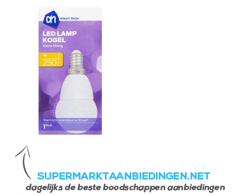 AH Led kogel 250l 4w kleine fitting aanbieding