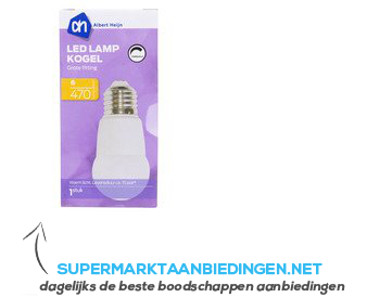 AH Led kogellamp 6 w grote fitting l51 aanbieding