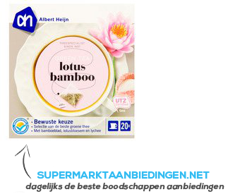 AH Lotus-bamboo tea 1-kops aanbieding