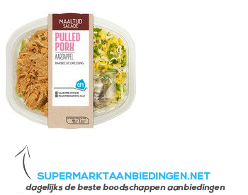 AH Maaltijdsalade pulled pork aanbieding