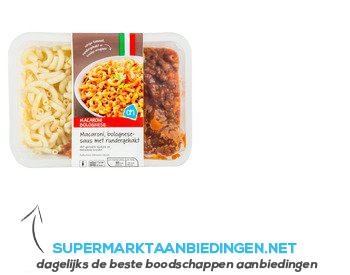 AH Macaroni bolognese aanbieding