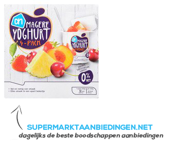 AH Magere yoghurt met fruit 0% aanbieding