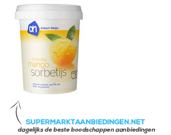 AH Mango sorbetijs aanbieding