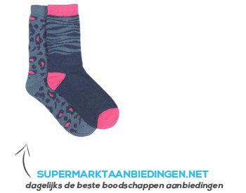 AH Meisjessokken animal maat 35-38 aanbieding