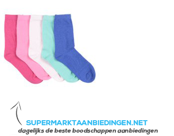 AH Meisjessokken diverse kleuren maat 27-30 aanbieding