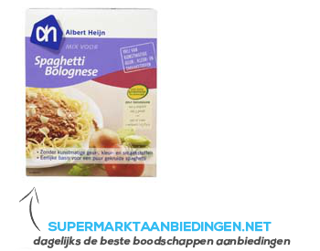 AH Mix voor spaghetti bolognese aanbieding
