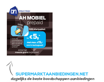 AH Mobiel prepaid startpakket aanbieding