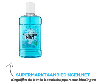 AH Mondwater extra fresh mint aanbieding