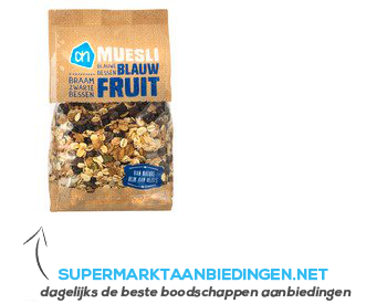 AH Muesli blauw fruit aanbieding