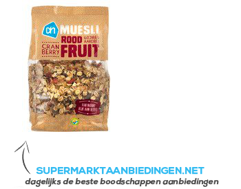 AH Muesli rood fruit aanbieding