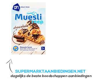 AH Mueslireep light chocolade aanbieding