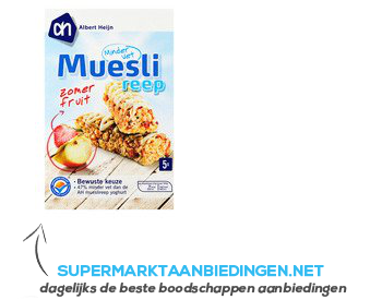 AH Mueslireep light zomerfruit aanbieding