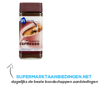 AH Oploskoffie espresso aanbieding