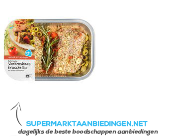 AH Oven varkenshaas bruschetta aanbieding