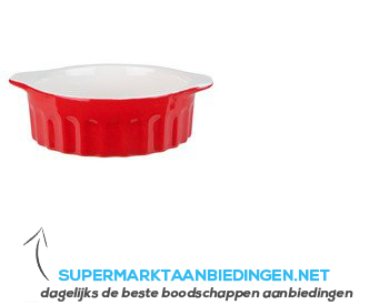 AH Ovenschaal rood 14cm aanbieding