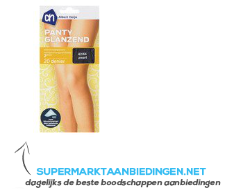 AH Panty glanzend 20 denier zwart mt 42-44 aanbieding