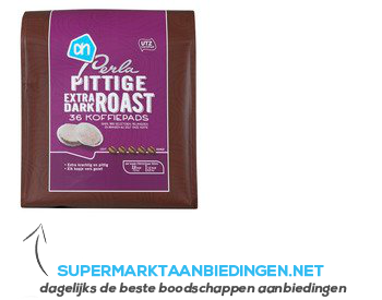 AH Perla koffiepads extra dark roast aanbieding