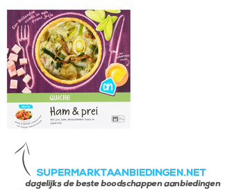 AH Quiche ham-prei aanbieding