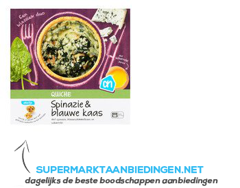 AH Quiche spinazie-blauwe kaas aanbieding