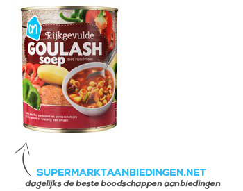 AH Rijkgevulde goulash soep met rundvlees aanbieding